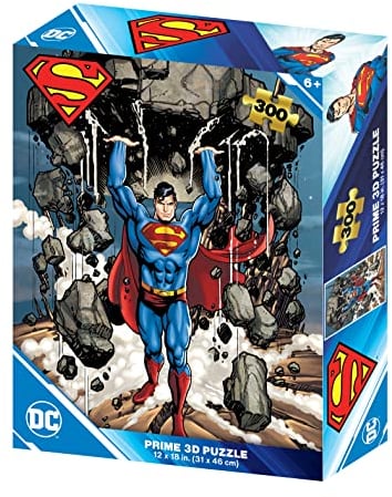 Prime 3D Redstring Lenticular Puzzle-DC Comics Superman Mountain 300 Teile (3D Effekt), Mehrfarbig