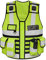 By Johanna Sicherheitsweste Multifunktionsweste Kennzeichnungsweste Schutzweste Werkschutz Security Einsatzweste Reflektierend Leiste 304 Gelb + 2 Patch EINSATZLEITER