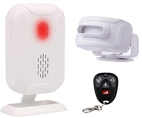 Mengshen Allarme Vialetto Con Sensore Di Movimento, Sistema Di Sicurezza Domestica Wireless Campanello Per Interni Ed Esterni (1 Ricevitore 1 Sensore 1 Telecomando)