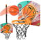 xwin sportseries Adjustable Kids Basketball Hoop with Hard Backboard Pump and Ball, Adjustable Hanger Hook Indoor Outdoor Basketball Set with Net Ball and Pump Portable Sport Toys for Kids