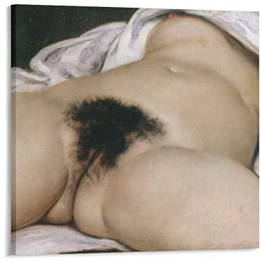 TEXPACK: Motiv: Französische realistische Maler, Gustave Courbet, der Ursprung der Welt, Wandkunst, Poster, Heimdekoration, Bild, Leinwand, Malerei, 30 x 30 cm
