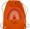 Turnbeutel Rucksack - Regenbogen Regenbögen - Unisize - Orange - beutel kindergarten schule sportbeutel rainbow sophia turnsack name schulbeutel personalisierte herz beuteltasche mädchen