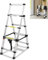 Aufun 1.4M+1.7M Teleskopleiter Klappleiter, Aluminiumleiter Rutschfester Aluleiter A-Rahmen 5 + 6 Stufen, Mehrzweckleiter Ausziehbare Leiter, Stehleiter, Maximale Tragfähigkeit 150kg