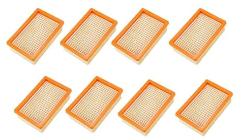 8PCS Vacuum Cleaner Filter Replacement。 Compatible For KARCHER Flat-Pleated MV4 MV5 MV6 WD4 WD5 WD6 WD5
