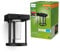 Philips Outdoor Ultra-Efficient Solar Camill Wandleuchte 1,4W, Dual-Bright Sensor, rund, klar, 3000 Kelvin, IP44 wetterfest, schwarz