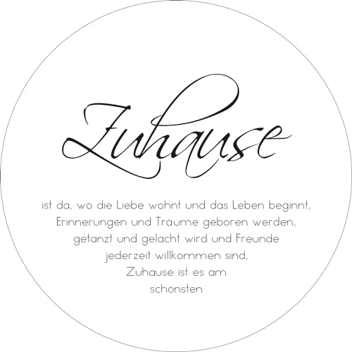 Pro-Art Glasbild Zuhause, rund 20 cm
