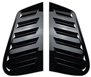 OUSDUO Frontspoiler Für VW Für Polo 9N 2001-2009 Hinten Fenster Jalousie Viertel Shutter Abdeckung Trim Side Vent Aufkleber Auto Zubehör 2 Teile/Satz (Color : Glossy Black), 9875632413