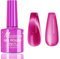 NLFOX Cat Eye Gel Nail Polish - Pink Gel Nail Polish - Glitter Refletive Bright Pink Nail Varnish - UV Lamp Needed Magnetic Gel Nail Polish - No Chip Long Lasting & Fast Drying Nail Art