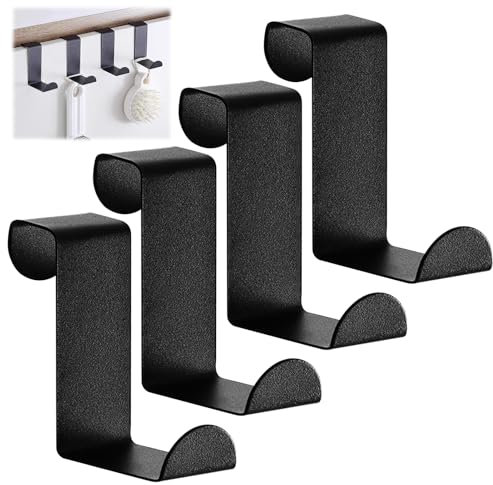 Over Door Hanger - 4pcs Multifunctional Coat Hooks for Front Door, Desktop, Wardrobe, Drawer, Kitchen, Garden