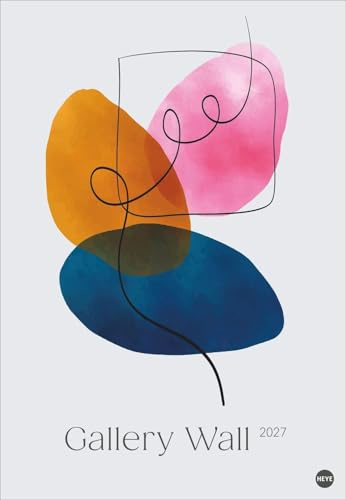 Gallery Wall Posterkalender 2027: Einzigartiger Wandkalender mit 12 modernen und minimalistischen Kunstwerken. Großer Kalender mit dekorativer Poster-Kunst in zeitgenössischem Design. 37 x 53,5 cm