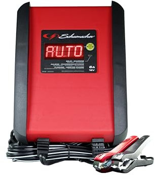 Schumacher Electric Battery Charger and Maintainer, SP1298, 2-in-1, 6 Amps, 12 Volt, Fully Automatic, For Motorcycle, Lawn Tractor, Car, Truck, Marine, and Lithium Batteries