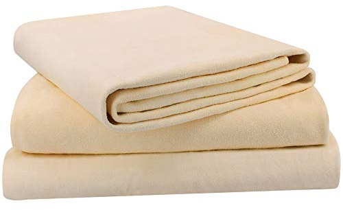 Riverlake Autopolierleder, natürliches Chamois, Fensterleder, echtes Hirschleder, Tuch zum Waschen/Trocknen von Autos, supersaugfähig, erhältlich in 3 Größen