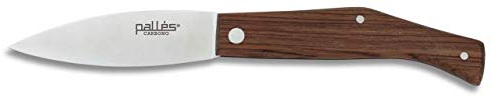 Navaja Nº2 Madera Carbono 10 cm para Caza, Pesca, Camping, Outdoor, Supervivencia y Bushcraft Pallares Pallés 01617 + Portabotellas de regalo