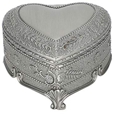 Vintage Schmuckschatulle, Vintage Metall rechteckige Schmuckschatulle, Geschenkbox, Schmuck Veranstalter, für Mädchen oder Frauen, Weihnachten Geburtstagsgeschenk