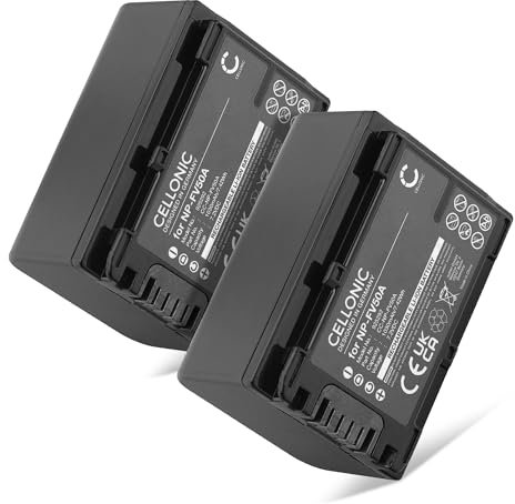 subtel, Batteria per Fotocamera, Compatibile con Sony AX53 4K HANDYCAM FDR-AX53, NP-FV70, NP-FV50 (7.4V, 1030mAh) 2 Pezzi