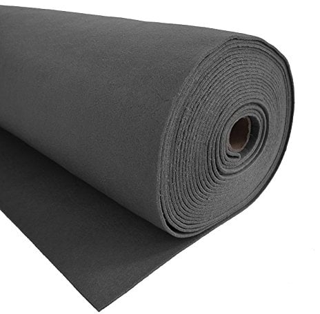 Bastelfilz 1m Meterware Filz 90cm x 1,5mm Dekofilz Taschenfilz Filzstoff 39 Farben, Farbe:grau