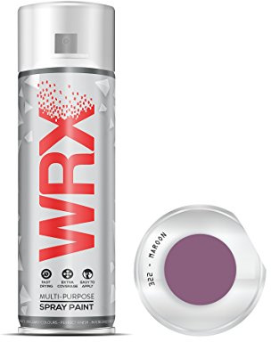 WRX Spray Paint - Maroon - 400 ml Quality Brilliant Colours Perfect Finish Brilliant All Purpose Interior/Exterior, Art, Crafts, Auto, Home Furniture, Garden, Radiator Paint 400ml