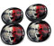 Finest Folia 4 x Nabendeckel 60mm Durchmesser Nabenkappen Felgendeckel Felgenaufkleber Gel Emblem Doming für Auto Felgen Kfz Tuning Zubehör Radnabenkappen DM006 (Nr. 1 Scull Bicolor, Nabendeckel Set)