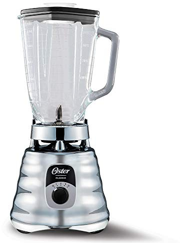Oster Licuadora Clásica Cromada, con Perilla Ergonómica, de 3 Velocidades, Color Cromo, BLST4655-013