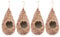 Cabilock 4Pcs Handwoven Stroh Vogel Nest Käfig Natürliche Faser Vogelhaus Schlüpfen Zucht Cave Vögel Spielzeug für Papagei Kanarienvogel Finken