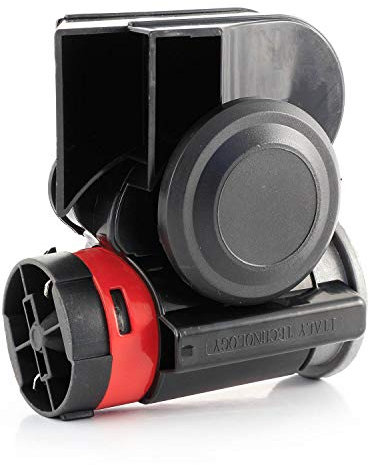 24/7 Auto Clacson nero 12 V 139 dB con compressore d'aria integrato + relè per auto, camion, trattore, barca, autobus