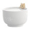 OUMIFA Bedside Clock Cute Teacup Cat Alarm Clocks USB Powered Cats Teacup LED Night Light Lamp Touch Sensor Nightlights Table Digital Clock for Desk Best Festival Gift (Color : White)