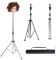 Dhouse Adjustable Wig Head Tripod Stand 31.5-51Inch 80-130cm for Hairdressing Hair Doll Styling Training With Canvas Head and Carry Bag