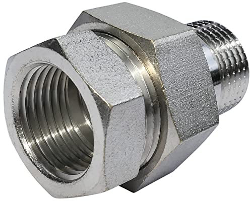 AERZETIX - C53449 - Racor recto unión mixta - para atornillar 1/2 - rosca macho/hembra - en metal - reductor M/F con junta tórica