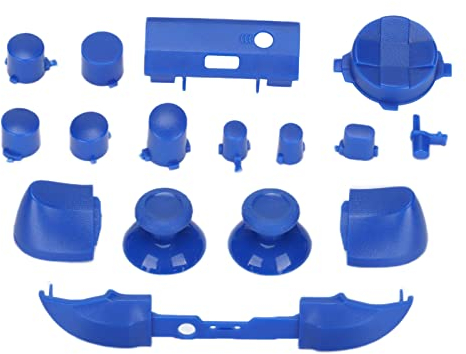 ASHATA Ersatz-Volltasten-Kit für, RT LT RB LB RB-Taste ABXY-Tasten Gamecontroller-Tasten-Set Zubehör-Kit, für Series X/für Series S(Blau)