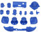 ASHATA Ersatz-Volltasten-Kit für, RT LT RB LB RB-Taste ABXY-Tasten Gamecontroller-Tasten-Set Zubehör-Kit, für Series X/für Series S(Blau)