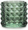 AmeliaHome Bougeoir en Verre Vert Bouteille 7 x 6,5 cm