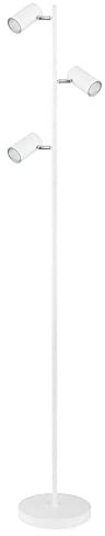 etc-shop Stehlampe 3 Leuchten weiß schwenkbare Stehlampe Stehleuchte Wohnzimmer Modern, 3 Flammig, Metall, 3x GU10, LxBxH 25x23x154 cm