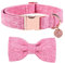 DOGWONG Hundehalsband mit Abnehmbarer Fliege, Rosa Haustierhalsband Hundefliege Geschenk für Mädchen oder Jungen Hunde, Bequeme verstellbares Hundehalsband für kleine mittelgroße Hunde