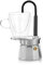 MVPLUE-Mini Express Swiss Single Tube Moka Pot Aluminum Silver，Moka Set includes One Double Wall 3oz Cup,Enjoy delicious coffee in no time