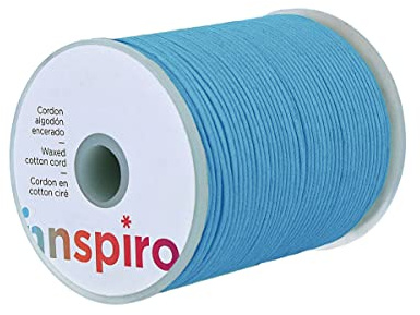 Cordone cotone intrecciato sottile azzurro cielo 0,5 mm 100 m.