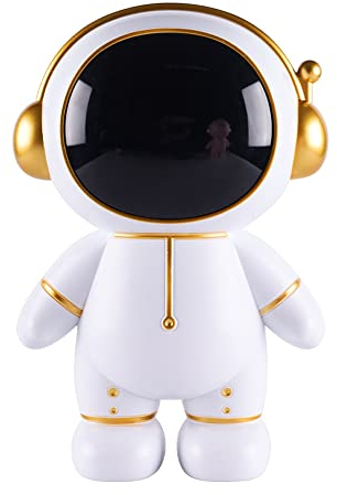 Hosoncovy Astronaut Sparschwein Spardose Spaceman Spardose Astronaut Figur Dekor Desktop Skulptur Statue (Gold)