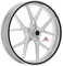 Autodomy Motorrad Felgenaufkleber Komplettset für 2 Räder 15 bis 19 Zoll | Felgen Aufkleber Motorrad Tuning Circular Sport Design | Felgenaufkleber Motorrad Racing Design (Schwarz, Breite 10 mm)