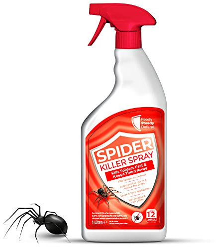 Spider & Insect Killer & Repellent Spray 1L | Low Odour | Long-Lasting Protection for Indoor & Outdoor Use | Approved for Home Use | Effective on All Surfaces and Textiles | Easy to Apply Formula