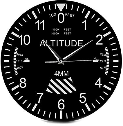 PENGY Höhenmesser, Wanduhr, Tracking, Pilot, Flugzeug, Höhenmessung, modern, Instrument, Dekoration
