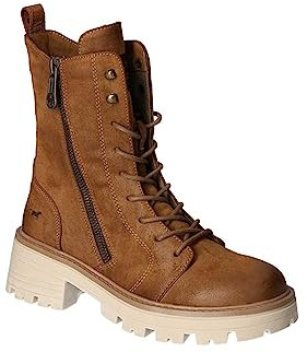 MUSTANG Damen Schnürboot Trend Stiefelette Zierreißverschluss Schnürung 1469-502, Größe:40 EU, Farbe:Mehrfarbig