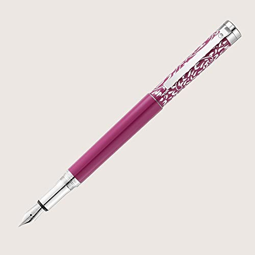 WaldMann XETRA VIENNA Füllfederhalter mit Stahlfeder EF Lack pink mit Handgravur - Special Edition Federstärke auswählen Fein (F)
