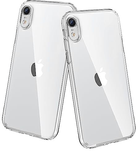 Meliya 2 Pièces Coque Compatible avec iPhone XR, Coque Silicone Non Jaunissant Transparent Antichoc Housse de Protection Clair pour iPhone XR 6.1''