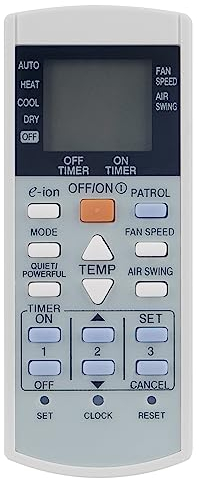Mando Aire Acondicionado Compatible con Panasonic AC A75C2913 A75C3060 A75C3298 A75C3182 A75C3012 A75C3762 CS-E21EKU CS-E9EKU CU-E12E CS-S22NKU CS-E12NKUA CS-E18NKUA CS-E24NKUA CS-S9JKUW