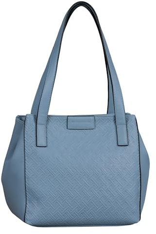TOM TAILOR Mirenda Damen Shopper Umhängetasche Reißverschluss Groß Blau
