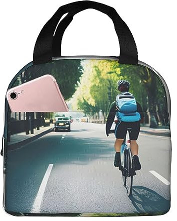 Lonchera de trabajo, bolsa de almuerzo de viaje para coche y bicicleta, para mujeres y hombres, contenedor de almuerzo aislado reutilizable de gran capacidad