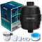 ORBON Duschfilter | Duschkopffilter für hartes Wasser | Wasserenthärter Duschkopf | Badewasserfilter für Dusche | Mit 15 Schichten Filtration | Mit 3 in 1 Filteradapter & Teflonband | Schwarz