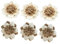 Cabilock 6 Piezas Accesorios de Bricolaje decoración Rosa Ramo de Flores de arpillera decoración de Manos Flor de Boda Flores de arpillera para la Boda Antiguo Cuerda Yute