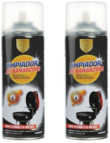 H HANSEL HOME Spray de Limpieza Profesional para Parrilla, Horno y Barbacoa - Potente Eliminador de Grasa y Suciedad - 400ml, 2 Unidades