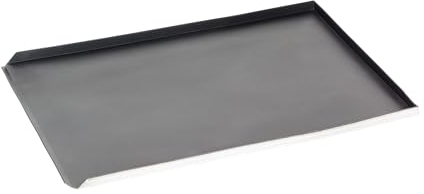 AMT Gastroguss GN Bäckernorm BN - Set di teglie, 60 x 40 cm, non forate, in alluminio pressofuso Lotan®, finitura antiaderente, composto da 2 teglie da forno, AMZN-DUO-6040BBL-2