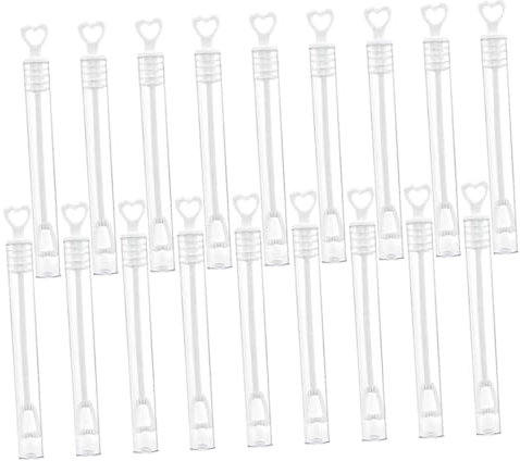 MOLUCKFU 18stücke Leere Seifenblasenstäbe Nachfüllbare Flaschen Für -seifenblasen Für Hochzeiten Partys Und Geburtstagsfeiern Mit Herzgriff Und Leichtem Design